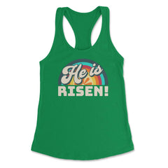 He is Risen! Christian Retro Vintage 70’s Aesthetic graphic Women's - Kelly Green