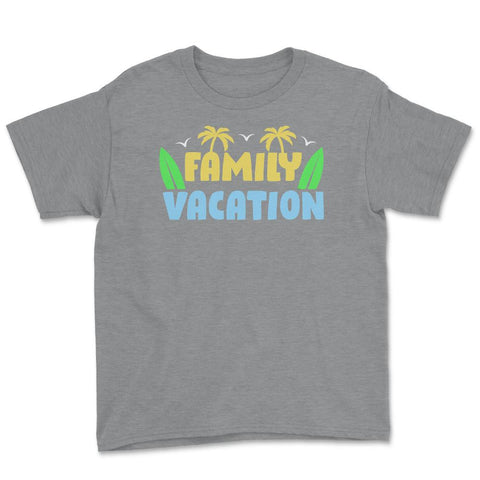 Family Vacation Tropical Beach Matching Reunion Gathering graphic - Grey Heather