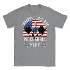 Pickleball Independence Day and Pickleball Play Patriotic design - Grey Heather