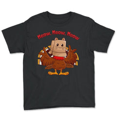Thanksgiving Turkey Fake Cat Family Matching Costume product - Youth Tee - Black