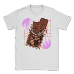 Chocolate Snack Kawaii Aesthetic Pop Art graphic Unisex T-Shirt - White