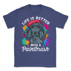 Life is Better with a Paintbrush Poodle Artist Color Splash product - Purple