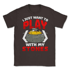 I Just Want to Play with My Stones Curling Sport Lovers graphic - Brown