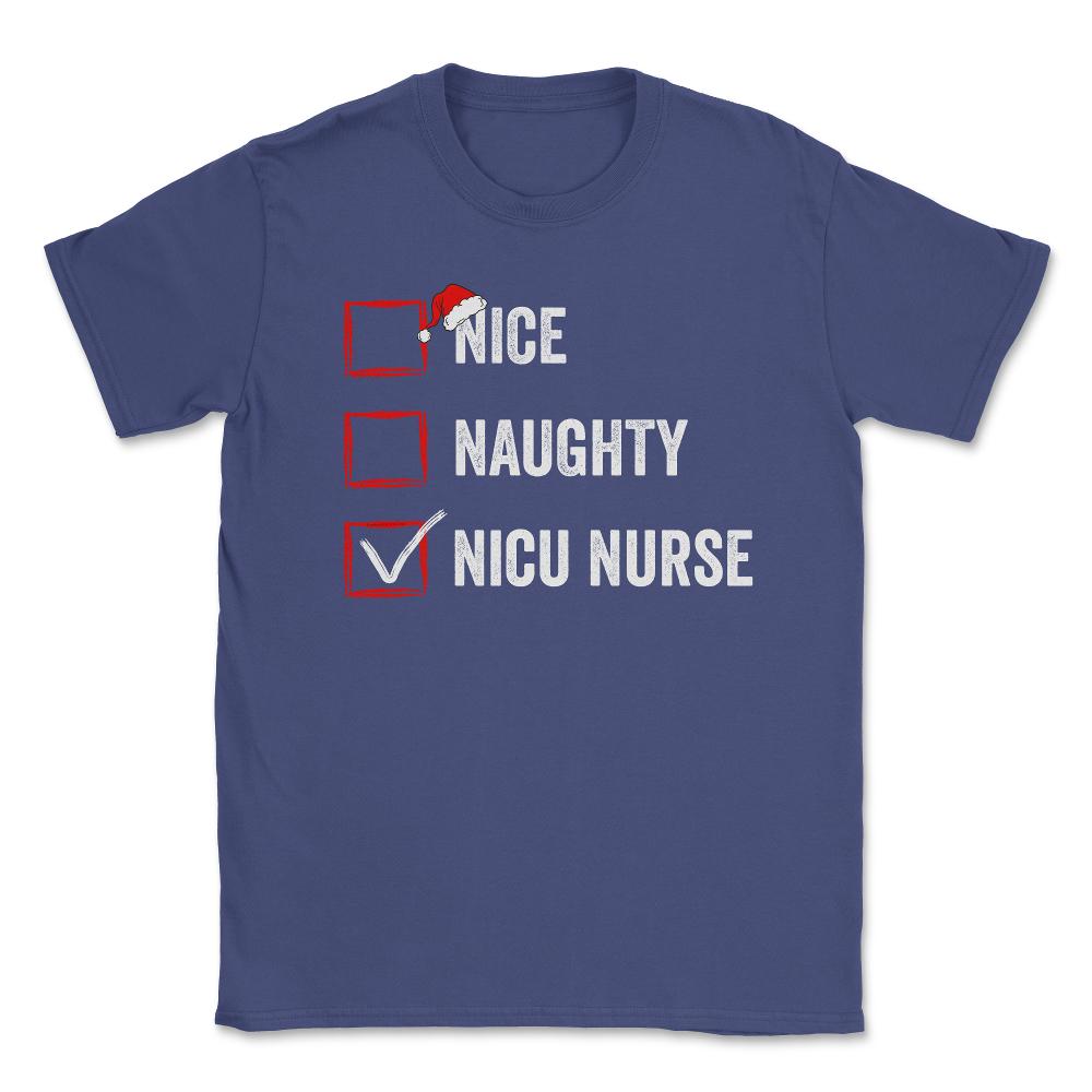 Nice Naughty NICU Nurse Funny Christmas List for Santa Claus design - Purple