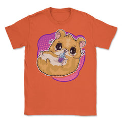 Boba Tea Bubble Tea Cute Kawaii Hamster Gift product Unisex T-Shirt - Orange