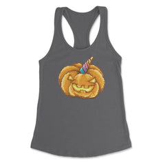 Jack O Unicorn Pumpkin Halloween T Shirt Gifts Women's Racerback Tank