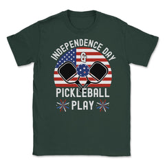 Pickleball Independence Day and Pickleball Play Patriotic design - Forest Green