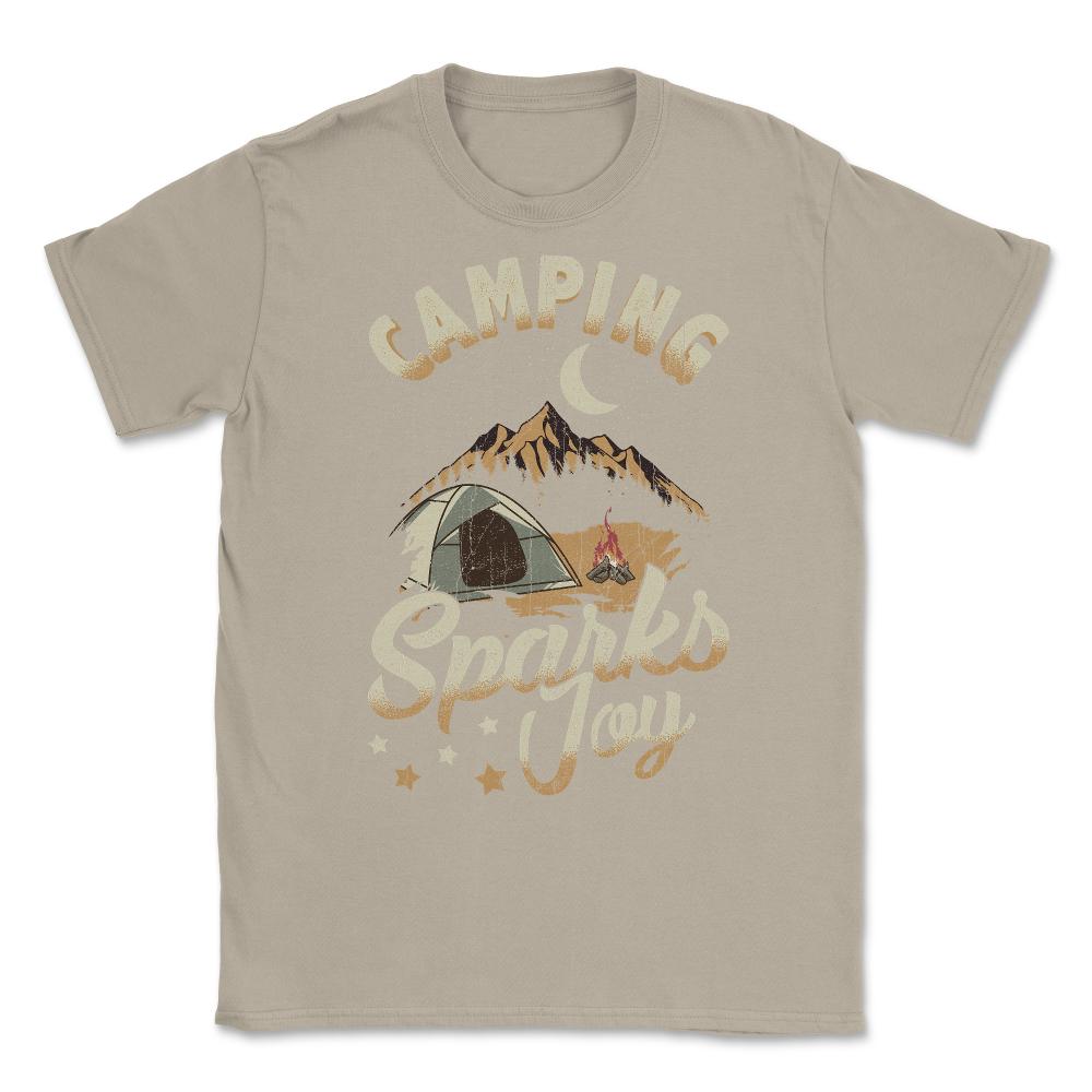 Camping Sparks Joy Bonfire Mountains Nature Outdoor print Unisex - Cream