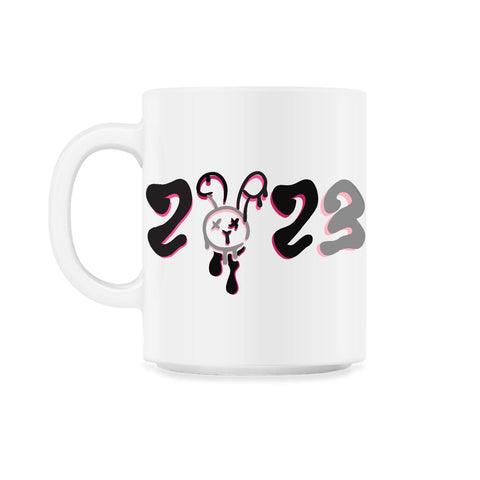 Chinese New Year of the Rabbit 2023 Pastel Goth Aesthetic design 11oz - White