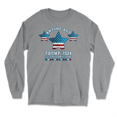 Anyone but Trump 2024 Let’s Keep America Sane design - Long Sleeve T-Shirt - Grey Heather