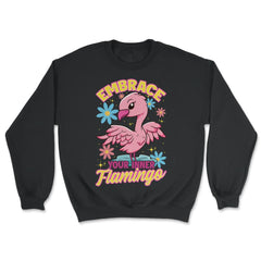 Flamingo Embrace Your Inner Flamingo Spirit Animal graphic - Unisex Sweatshirt - Black