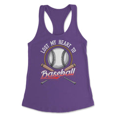 Baseball Lost My Heart to Baseball Lover Sporty Players product - Purple