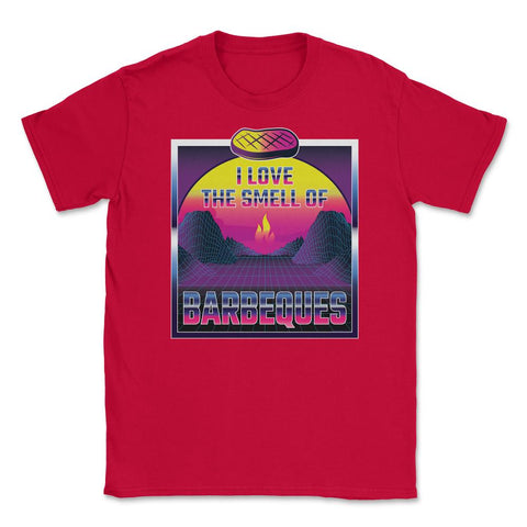 I Love the Smell of BBQ Funny Vaporwave Metaverse Look product Unisex - Red