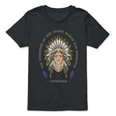 Chieftess Peacock Feathers Motivational Native Americans design - Premium Youth Tee - Black