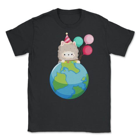Happy Earth Day Llama Funny Cute Gift for Earth Day product Unisex - Black