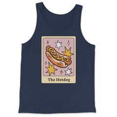 The Hot Dog Foodie Tarot Card Hot Dogs Lover Fortune Teller graphic - Tank Top - Navy
