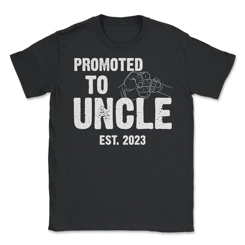 Funny Promoted To Uncle Est 2023 Soon To Be Uncle design Unisex - Black