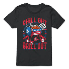 Chill Out Grill Out 4th of July BBQ Independence Day design - Premium Youth Tee - Black