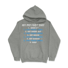 Funny Gamer Perfect Day Wake Up Play Video Games Humor product Hoodie - Grey Heather