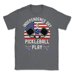 Pickleball Independence Day and Pickleball Play Patriotic design - Smoke Grey