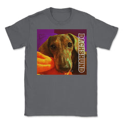 Dachshund dog print Weiner Dog product Gifts Tees Unisex T-Shirt - Smoke Grey