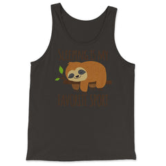 Sleeping is My Favorite Sport Hilarious Kawaii Sloth product - Tank Top - Black
