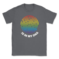 Is In My DNA Rainbow Flag Gay Pride Fingerprint Design product Unisex - Smoke Grey