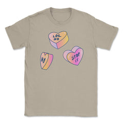 Candy In Hearts Form Negative Messages Funny Anti-V Day product - Cream