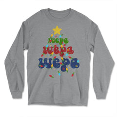 Wepa Wepa Wepa Puerto Rico Christmas Tree Boricua product - Long Sleeve T-Shirt - Grey Heather