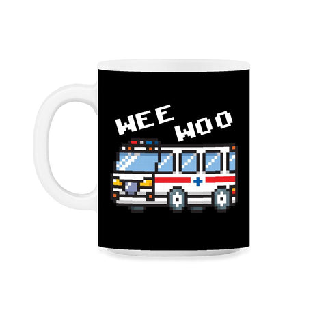 Ambulance Sound Funny Pixel Emergency Car Wee-Woo graphic 11oz Mug