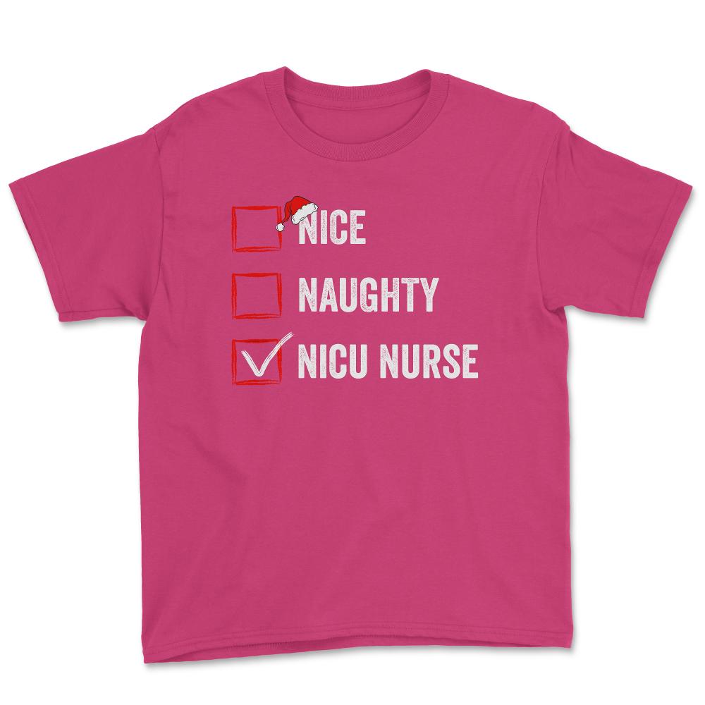 Nice Naughty NICU Nurse Funny Christmas List for Santa Claus design - Heliconia