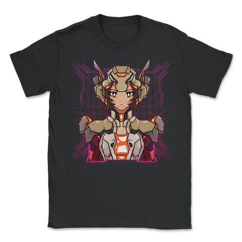 Mecha Cyborgs Anime Girl Cyberpunk Fashion design - Unisex T-Shirt - Black