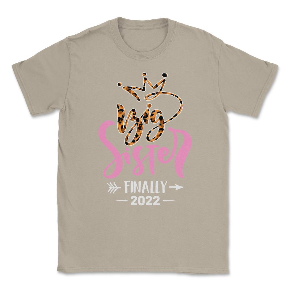 Funny Big Sister Finally 2022 Leopard Print Promoted To design Unisex - Cream