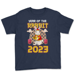 Chinese Year of Rabbit 2023 Chinese Aesthetic design Youth Tee - Navy
