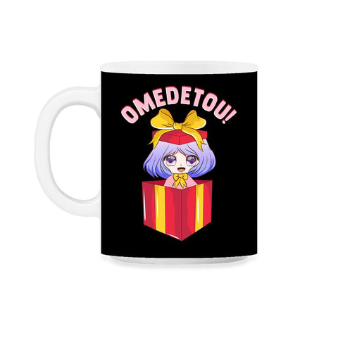 Anime Girl Omedetou Theme Happy Birthday Gift design 11oz Mug