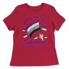 Asexual and Proud: Embracing My Unique Identity product - Women's Relaxed Tee - Red