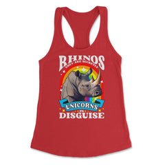 Rhinos They are Secretly Unicorns in Disguise Rhinoceros product - Red