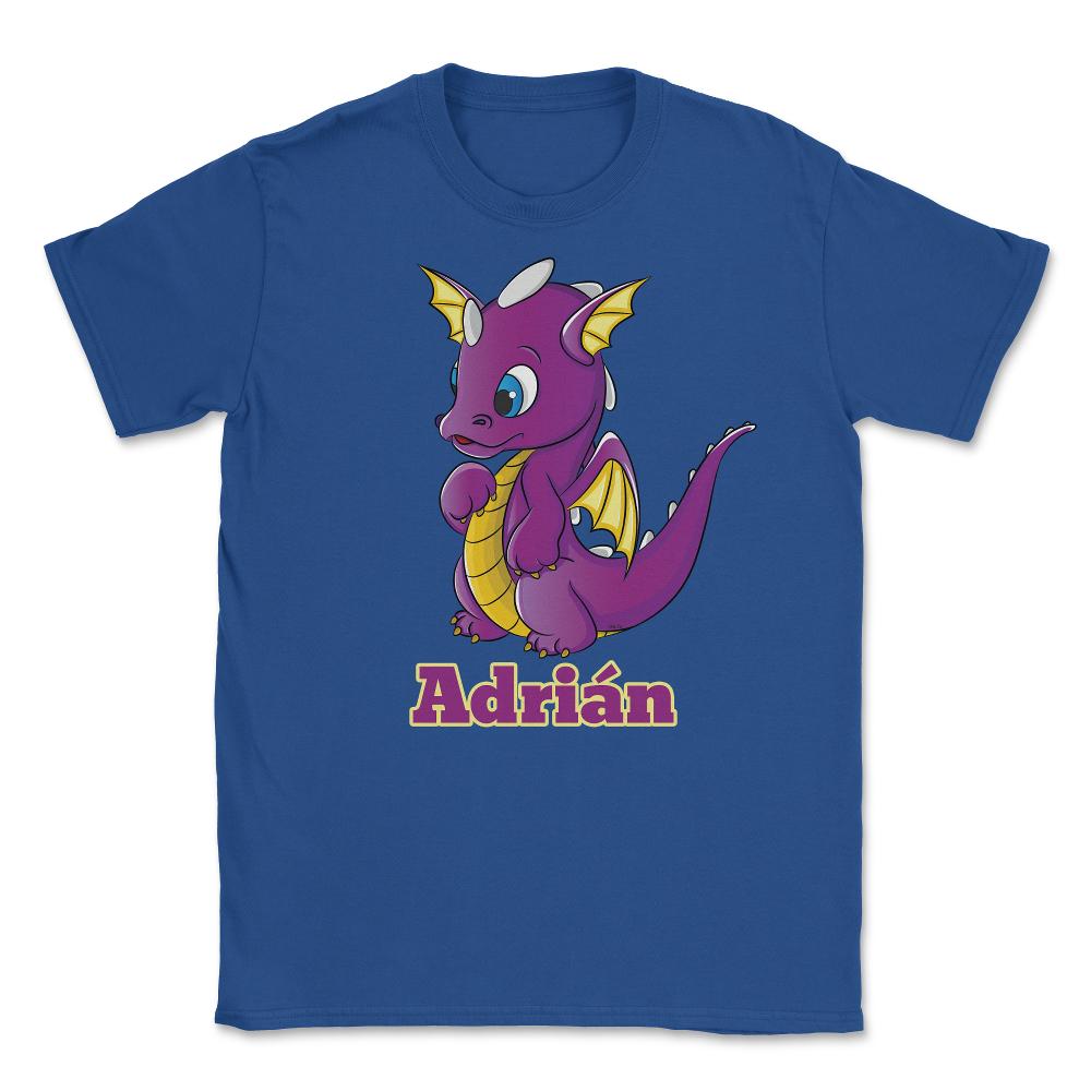 Adrian Name Dragon Personalized Birthday Gift print Unisex T-Shirt