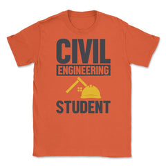 Civil Engineering Student Future Civil Engineer Career graphic Unisex - Orange