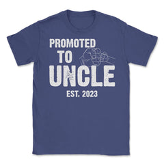 Funny Promoted To Uncle Est 2023 Soon To Be Uncle design Unisex - Purple