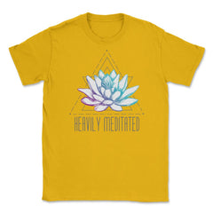 Heavily Meditated Lotus Minimalist Meditation Spiritual design Unisex - Gold