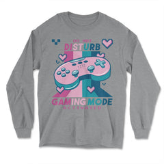 Do Not Disturb Gaming Mode Activated Video Gamer Retro product - Long Sleeve T-Shirt - Grey Heather