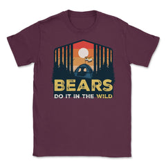 Bear Brotherhood Flag Bears Do It In The Wild Retro graphic Unisex - Maroon