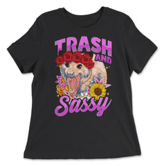 Trash & Sassy Funny Possum Lover Trash Animal Possum Pun product - Women's Relaxed Tee - Black
