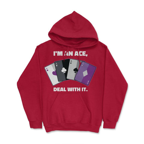 Asexual I’m an Ace, Deal with It Asexual Pride product Hoodie - Red