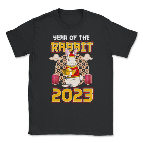 Chinese Year of Rabbit 2023 Chinese Aesthetic design Unisex T-Shirt - Black