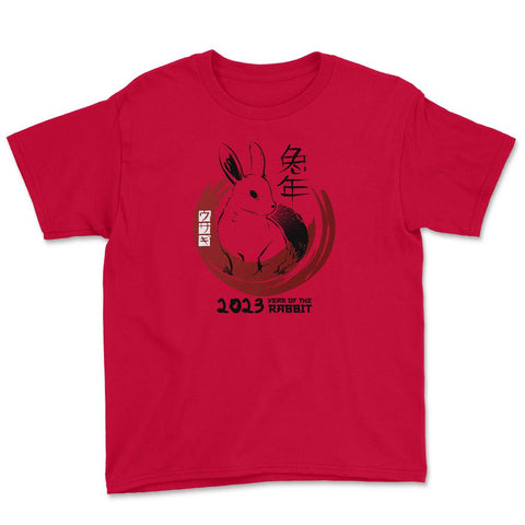 Chinese New Year Rabbit 2023 Chinese Traditional Style graphic Youth - Red
