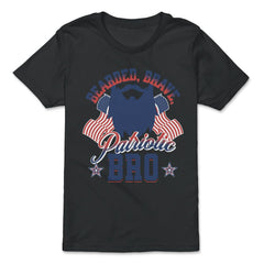 Bearded, Brave, Patriotic Bro 4th of July Independence Day product - Premium Youth Tee - Black