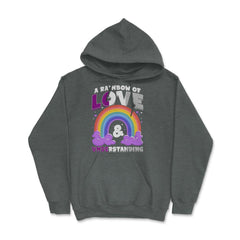 Asexual A Rainbow of Love & Understanding design Hoodie - Dark Grey Heather