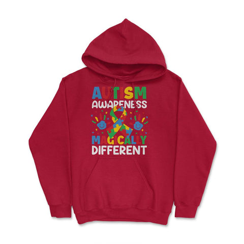 Autism Awareness Magically Different graphic Hoodie - Red
